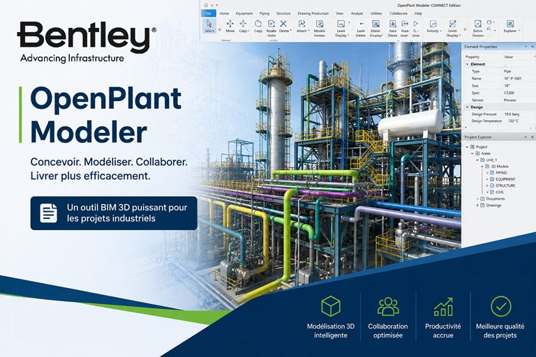 OpenPlant Modeler : concevoir, modéliser, collaborer, livrer plus efficacement